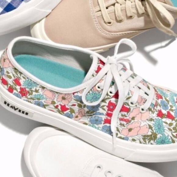 SEAVEES Legend Floral Sneaker J. CREW Size 6 - Picture 1 of 15